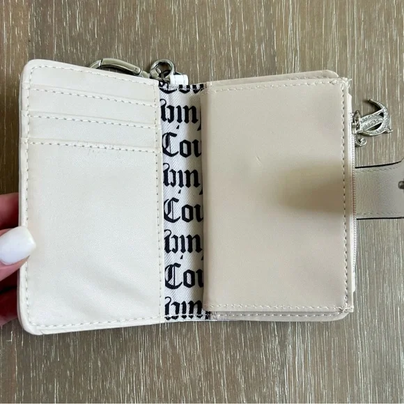 NWT Juicy Couture Gothic Denim bestseller satchel purse w wallet & heart charm - Picture 12 of 13